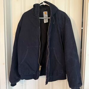 Carhartt Men's Navy hooded Jacket